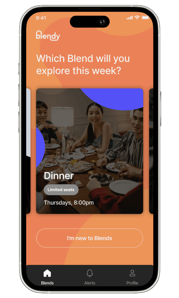 Join Blendy’s flagship Thursday dinner event to meet new people in London.